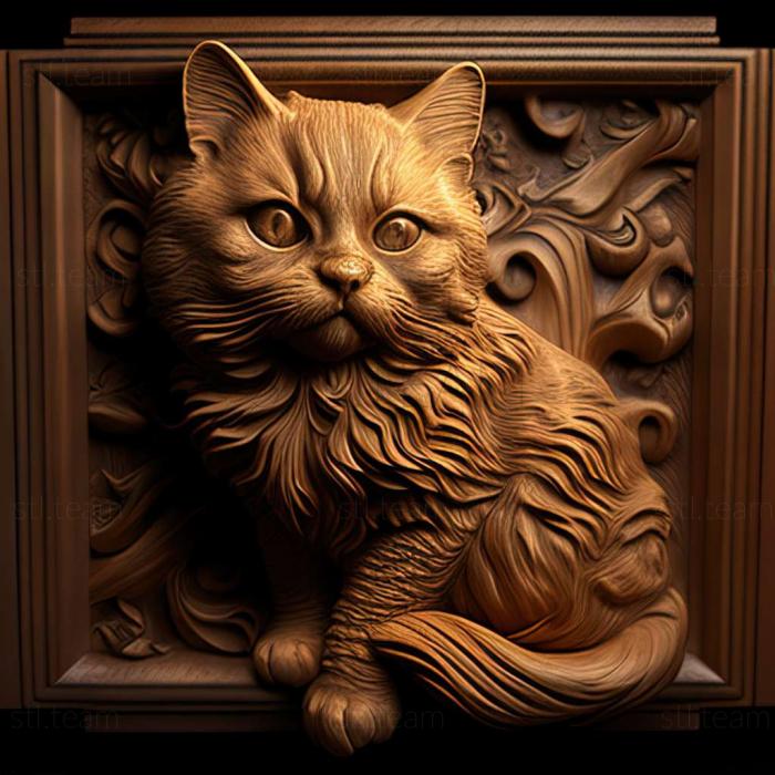 3D модель Оскар кот известное животное (STL)